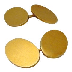 CARTIER Oval Cuff Links Gold