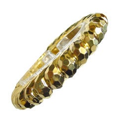 HENRY DUNAY Gold Facets Bracelet - Stock #8429