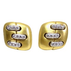 MARLENE STOWE Gold and Diamond Earrings