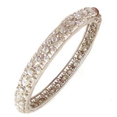 Diamond Hinged Bangle Bracelet