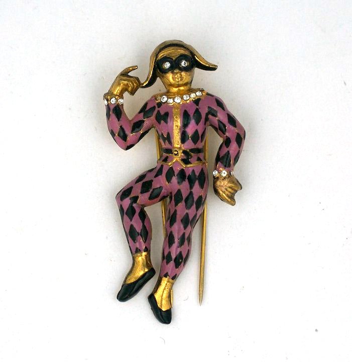 Schiaparelli Haute Couture Harlequin Brooch, Spring 1939 Jean Schlumberger.

The 12 Dictates. Some of which still reign true...
1. Since most women do not know themselves they should try to do so.
2. A woman who buys an expensive dress and