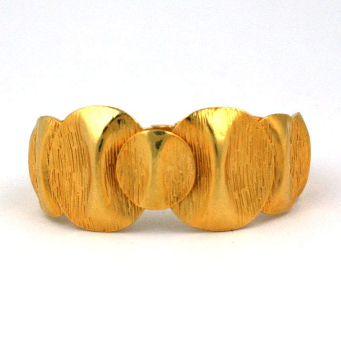 House of Schiaparelli Gilt Moderne Cuff