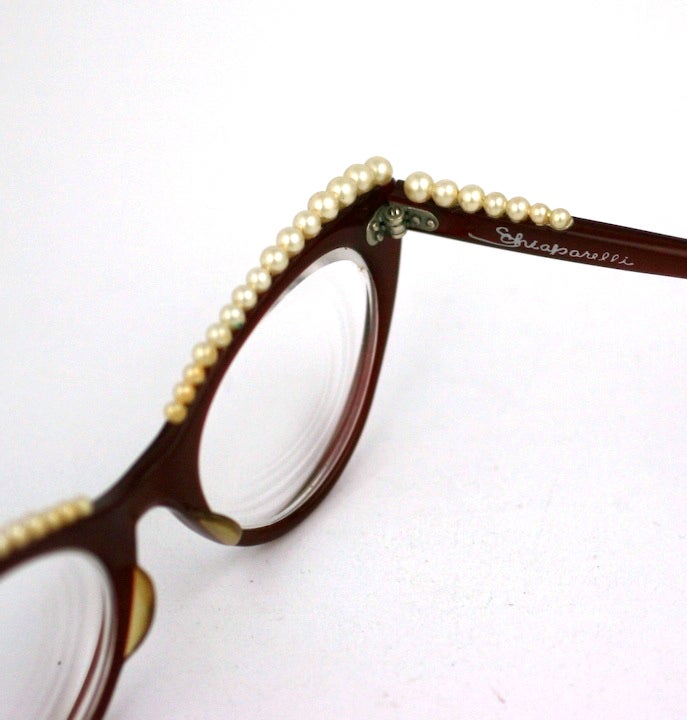 House of Schiaparelli Surreal Pearl Eyebrow Glasses 2