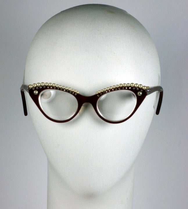 Women's House of Schiaparelli Surreal Pearl Eyebrow Glasses