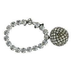 House of Schiaparelli's Pave Crystal Orb Fob Bracelet