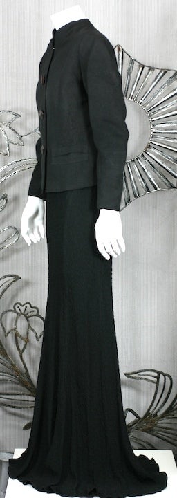 Noir Schiaparelli Haute Couture - Veste de soirée en faille changeante noire en vente