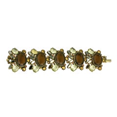 House of Schiaparelli Topaz Crystal 18thC Revival Bracelet