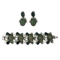 House of Schiaparelli Smoke Crystal 18th Revival Demi Parure