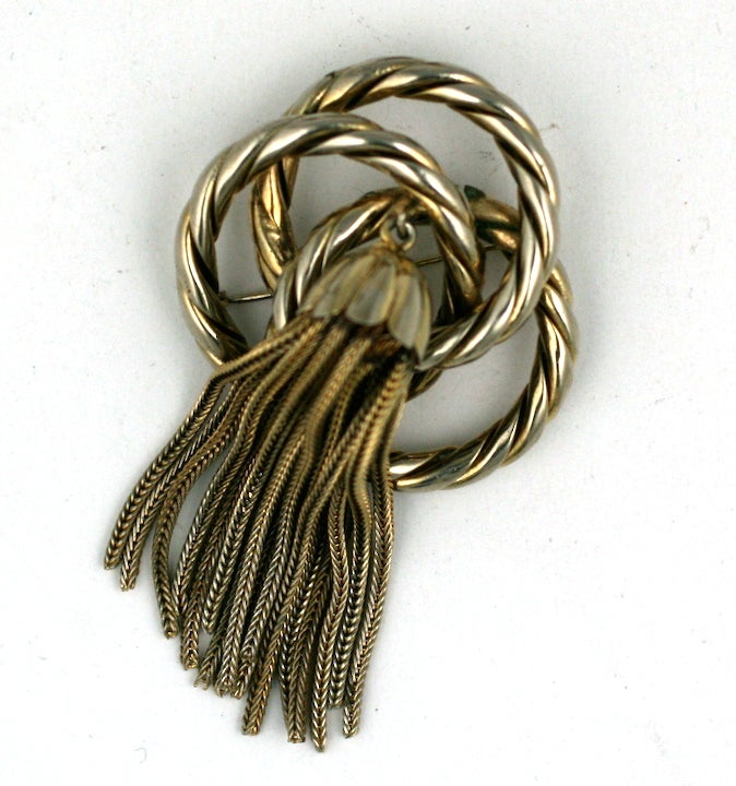 House of Schiaparelli Retro Style Tassle Demi Parure In Good Condition For Sale In New York, NY