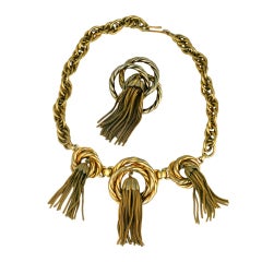 House of Schiaparelli Retro Style Tassle Demi Parure 11