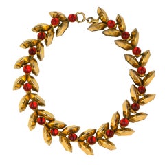 Schiaparelli Haute Couture Retro Tank Ruby Necklace 4