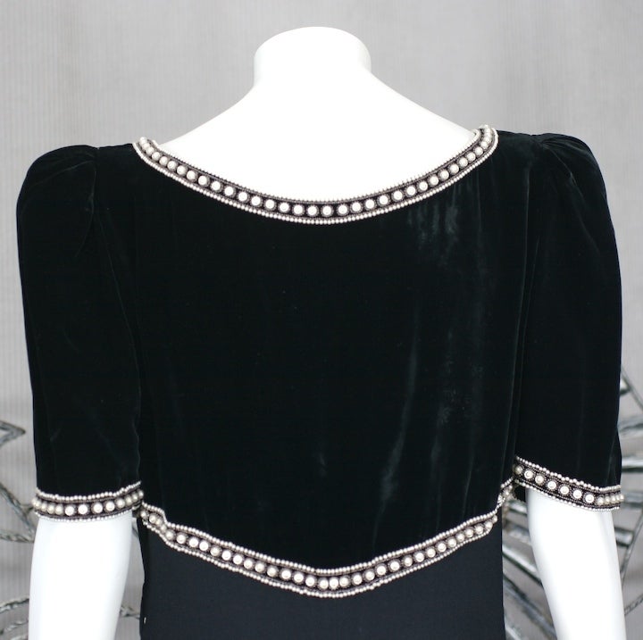 Black Elsa Schiaparelli Haute Couture Faux Bolero Gown