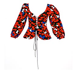 Vintage Yves Saint Laurent rive gauche Butterfly Corset Top