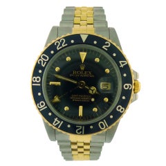 ROLEX 1980 GMT Master Stainless Steel Yellow Gold 16753