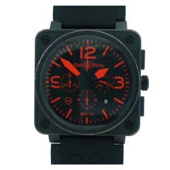 BELL & ROSS - BRO1-94 "RED" Chronograph 46mm Watch LE