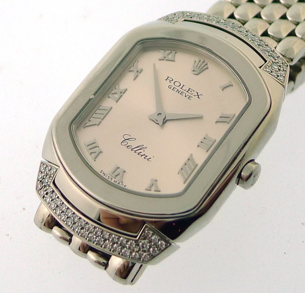 ROLEX White Gold Cellini Cellissima Lady's Wristwatch with Pink Dial 4