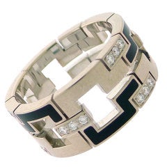 CARTIER -- "Mailon Panthere" White Gold with Diamonds Ring