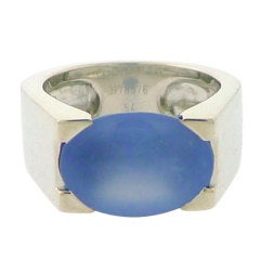CARTIER ---"Chalcedony" White Gold Ring