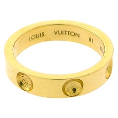 LOUIS VUITTON Small 'Empreinte' Yellow Gold Ring