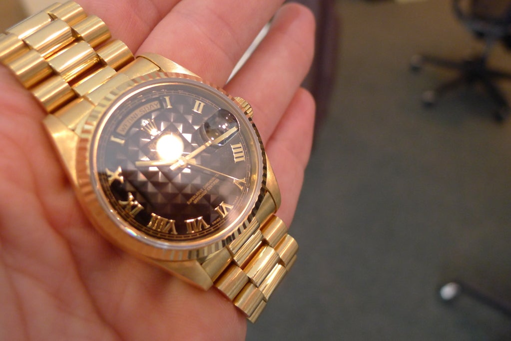 ROLEX Yellow Gold Day-Date President Pyramid Dial Ref. 18238 5