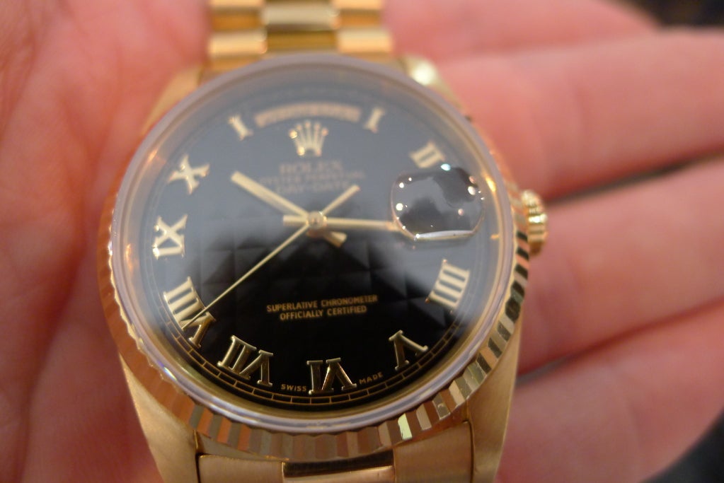ROLEX Yellow Gold Day-Date President Pyramid Dial Ref. 18238 6