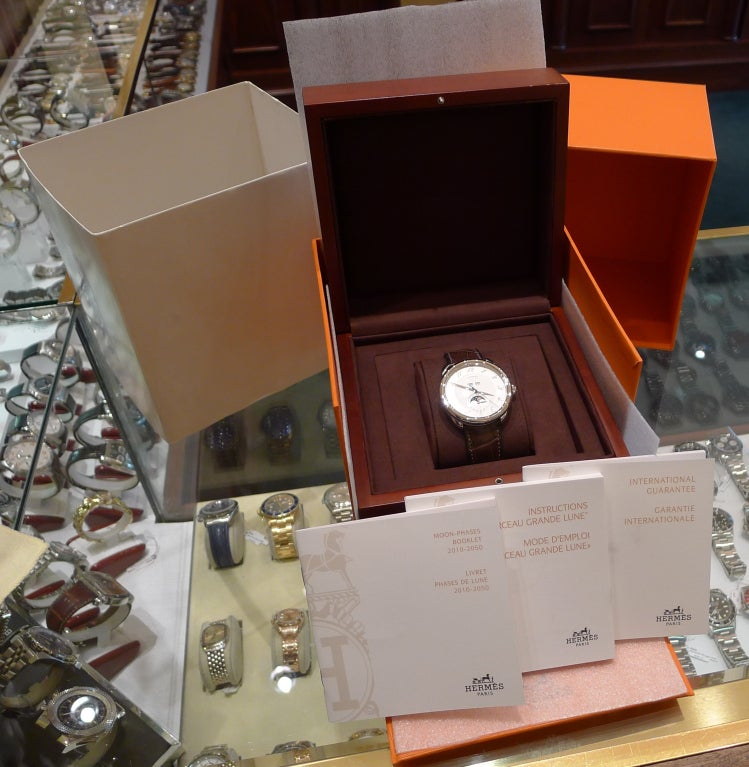 HERMES Arceau Grande Lune Moon Phase Watch Ref. AR8.810.220MHA 2