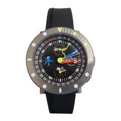 ALAIN SILBERSTEIN Titanium Marine Krono Chronograph Wristwatch