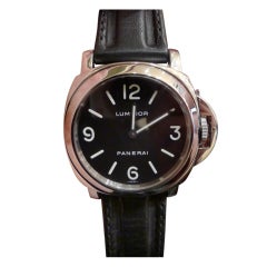 PANERAI Stainless Steel PAM 002 A-Series Luminor Wristwatch