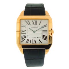 CARTIER Rose Gold Santos Dumont Wristwatch