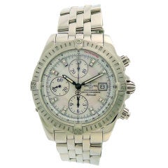 BREITLING Steel Chronomat Evolution with Mother-of-Pearl Dial
