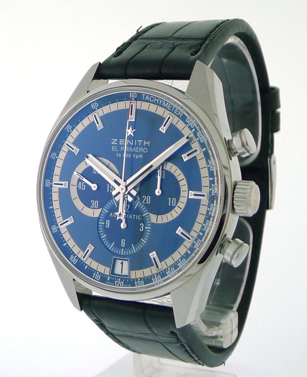 ZENITH Stainless Steel Charles Vermot El Primero Automatic Chronograph Wristwatch with Date 2