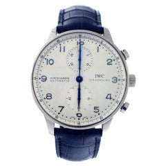IWC Stainless Steel Automatic Portuguese Chronograph Wristwatch