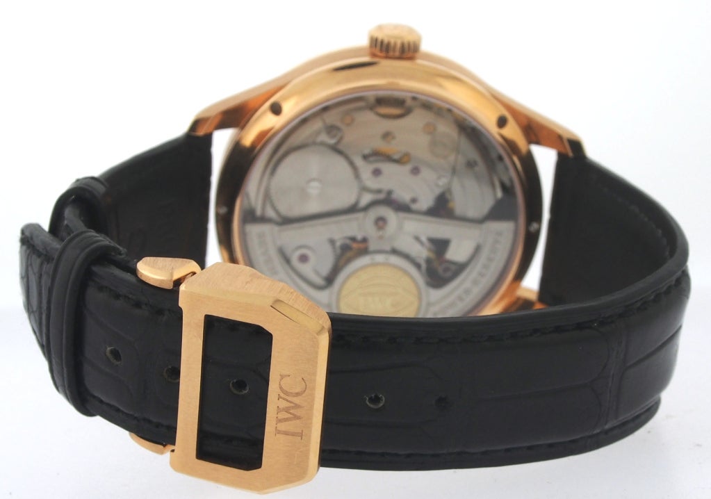 IWC Oversized Rose Gold Portuguese Tourbillon Mystere Wristwatch
