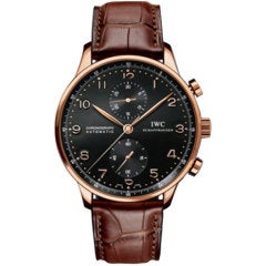 IWC Rose Gold Portuguese Chronograph Wristwatch