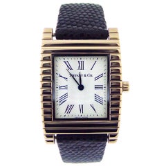 Tiffany & Co White Gold Rectangular Wristwatch