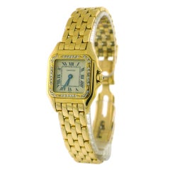 CARTIER Lady's Yellow Gold and Diamond Panther Watch