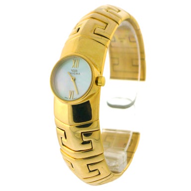 ENIGMA BY BULGARI Yellow Gold Greek Triangle Watch at 1stDibs