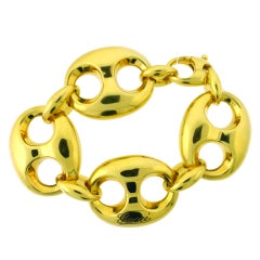 GUCCI Yellow Gold Mariner Anchor Chain Link Bracelet