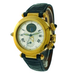 CARTIER Yellow Gold Special Edition Pasha Wristwatch with Alarm