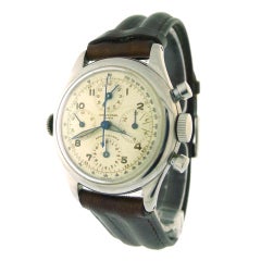 UNIVERSAL Stainless Steel Aero-Compax Chronograph Wristwatch