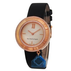 VAN CLEEF & ARPELS Rose Gold and Diamonds Charms Watch