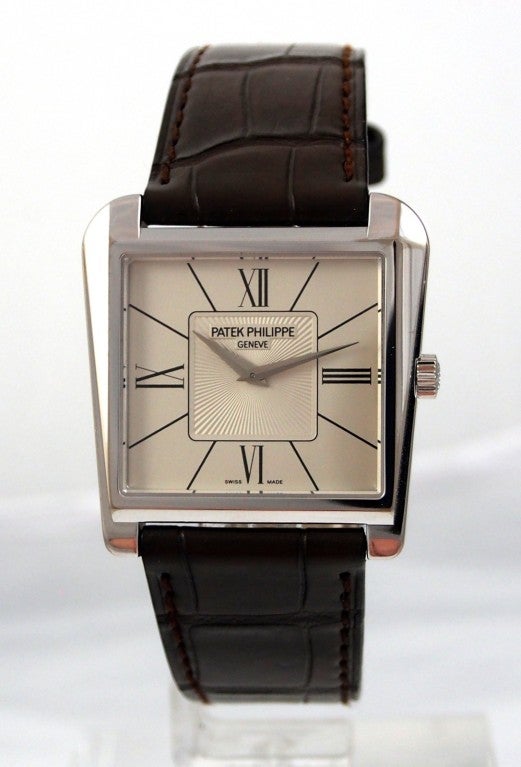 Patek Philippe White Gold Gondolo Trapeze Wristwatch Ref 5489G 4