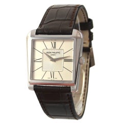 Patek Philippe White Gold Gondolo Trapeze Wristwatch Ref 5489G