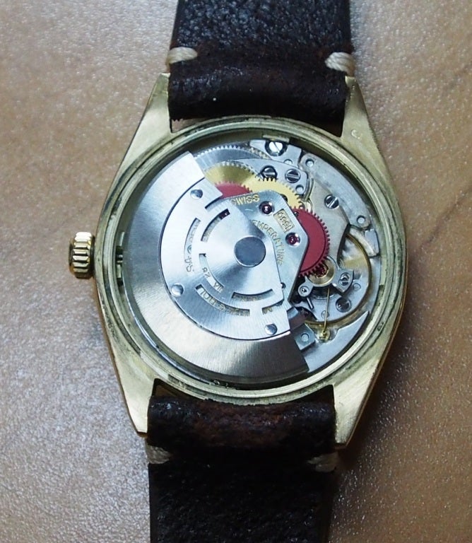 Men's Rolex Yellow Gold Oyster Perpetual Zephyr Wristwatch circa 1951