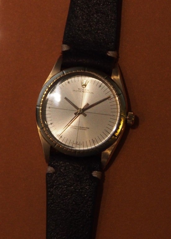Rolex Yellow Gold Oyster Perpetual Zephyr Wristwatch circa 1951 2