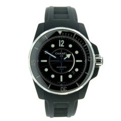 Chanel Black Ceramic J12 Marine 42mm Wristwatch