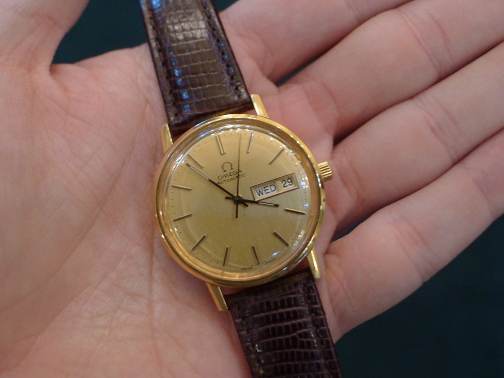 Omega Yellow Gold Filled and Steel Seamaster Day-Date Watch 7