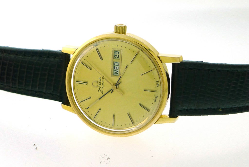 Omega Yellow Gold Filled and Steel Seamaster Day-Date Watch 3