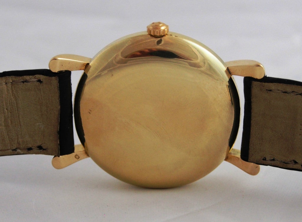 Omega Yellow Gold Dress Watch with Flared Tear-Drop Lugs 5