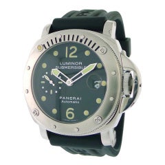 Panerai Stainless Steel PAM 24 Luminor Submerisble Wristwatch